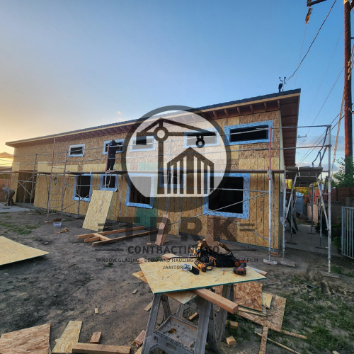 Building under construction with TPRK logo